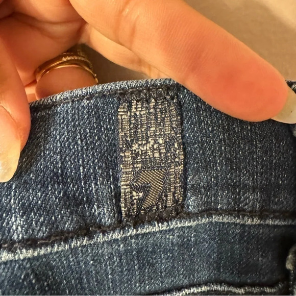 7 For all Mankind  Roxanne Dark Blue Jeans Size 30 - Picture 7 of 9